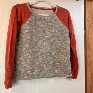 Roxy gray, and coral Raglan Sweatshirt